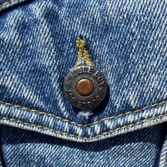 Bugle Boy x Betty Boop Blue Denim Vest with Orange Graphic - Picture 7 of 12